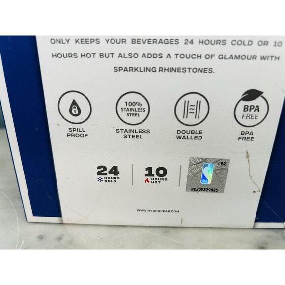 NEW Chicago Bulls Limited Edition NBA Bling Hydrapeak Tumbler 25 oz Rhinestones - Picture 10 of 16